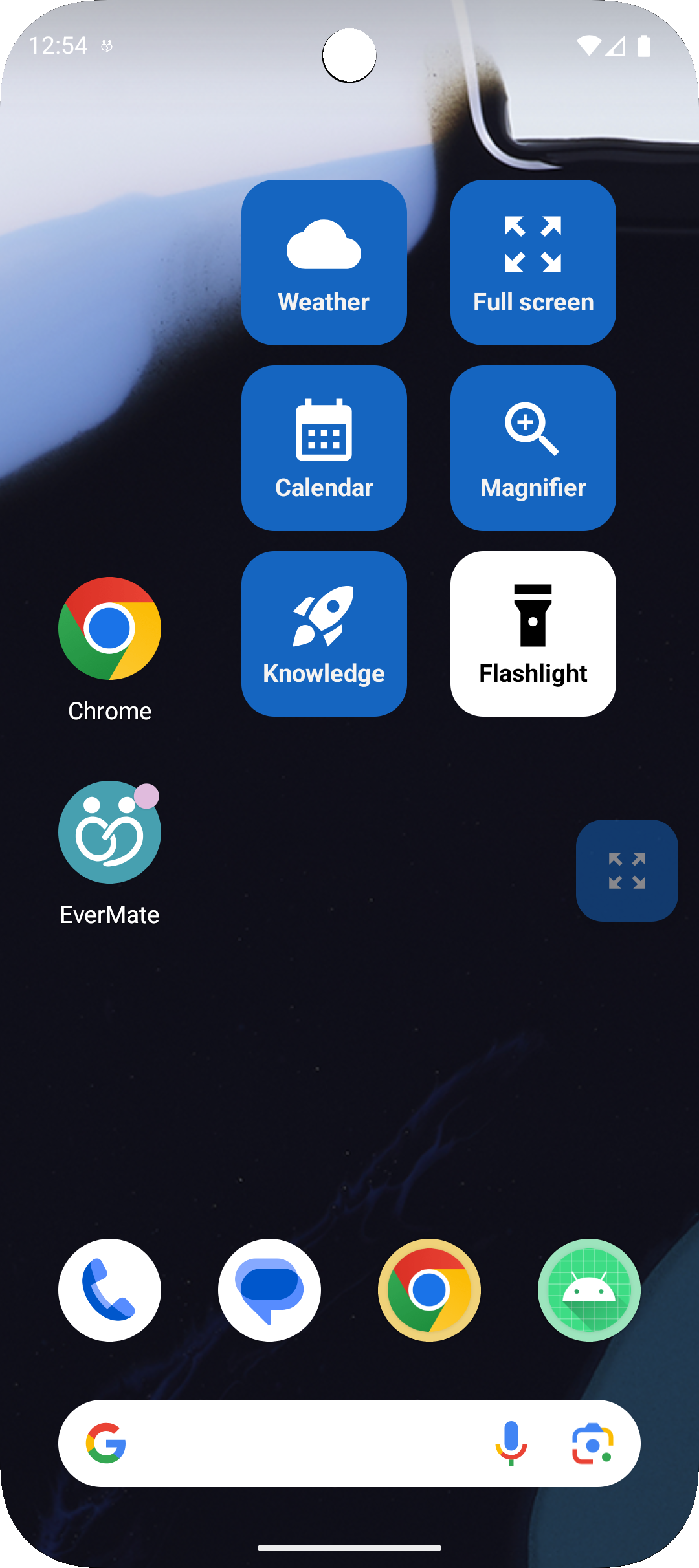 EverMate Widget Screen - Simplified Access